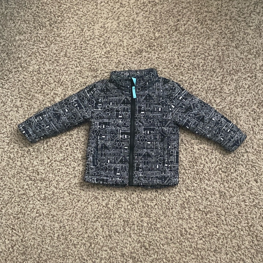 Toddler’s Cat & Jack Science Patterned Puffer Coat
